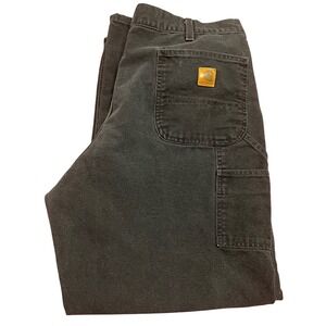 Carhartt B11 BLK Washed Duck Work Dungaree Pants Black Mens 40x32 Loose Fit